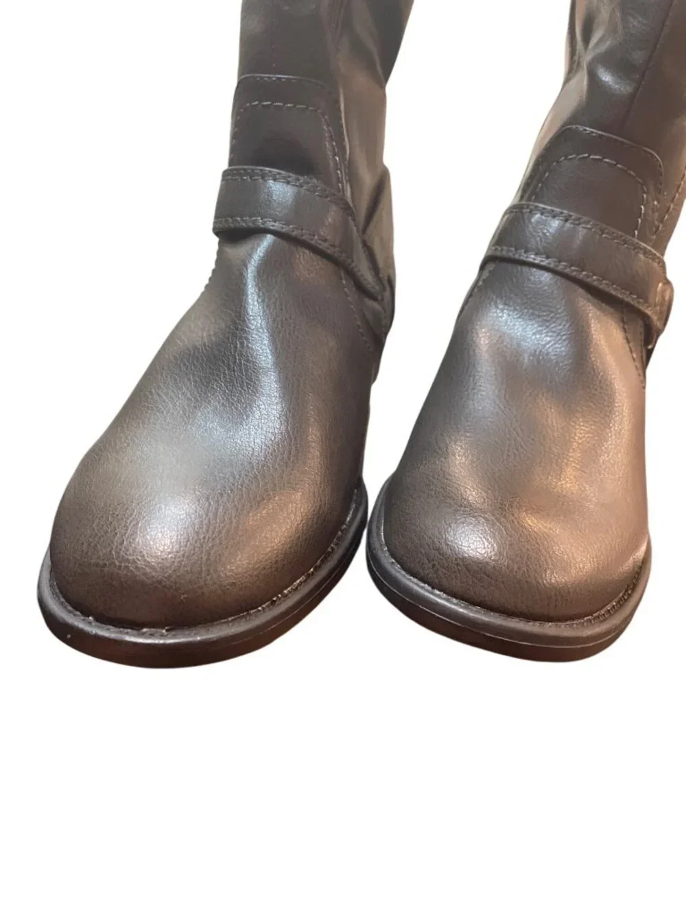 GH Bass Luciana wms brown faux leather below knee equestrian riding boots sz 8M